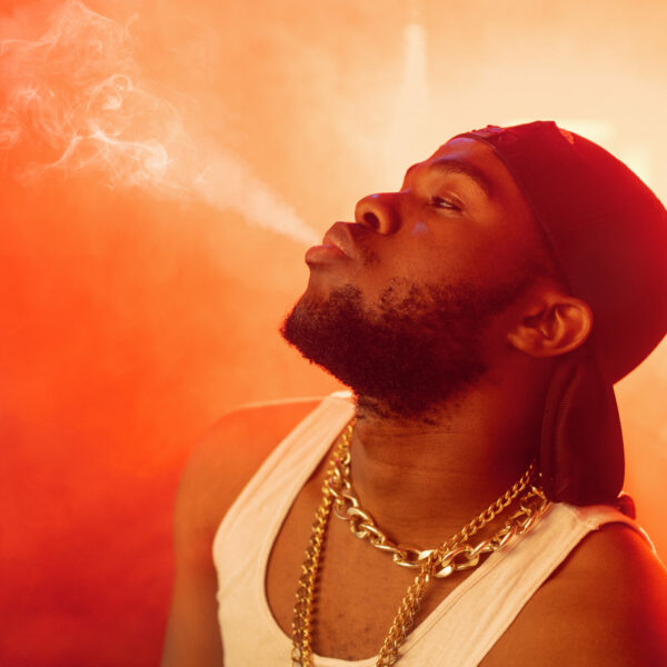 stylish-rapper-exhales-smoke-in-studio