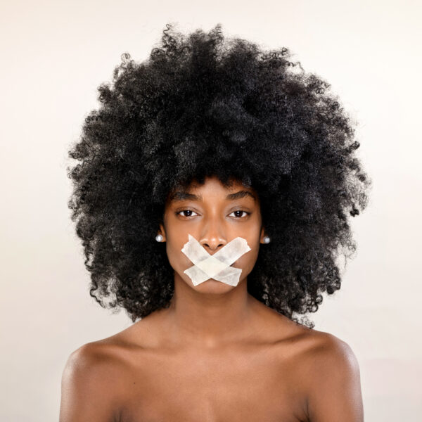 concept-of-a-censored-portrait-of-a-black-woman